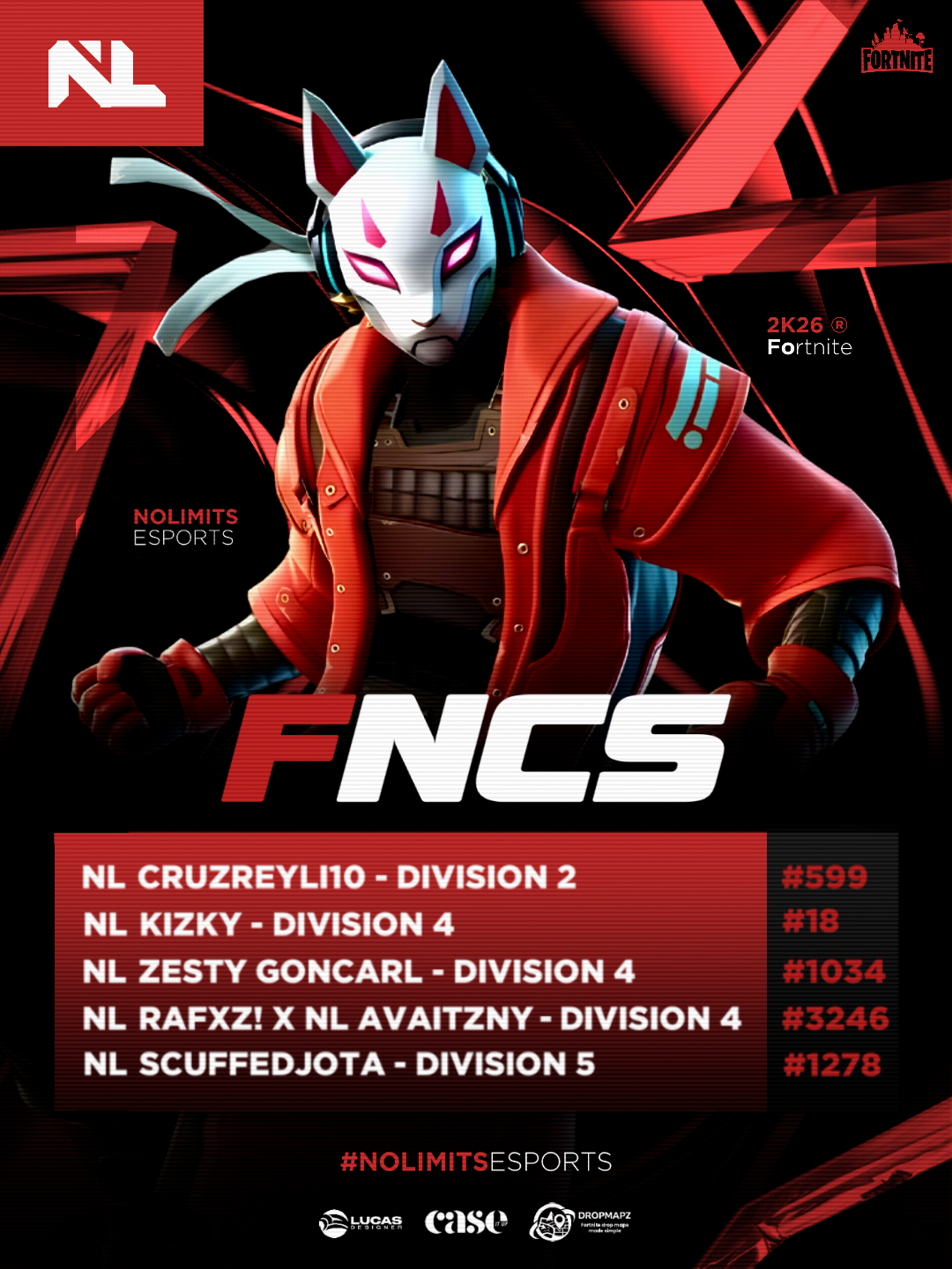 NoLimits nas FNCS (Fortnite)