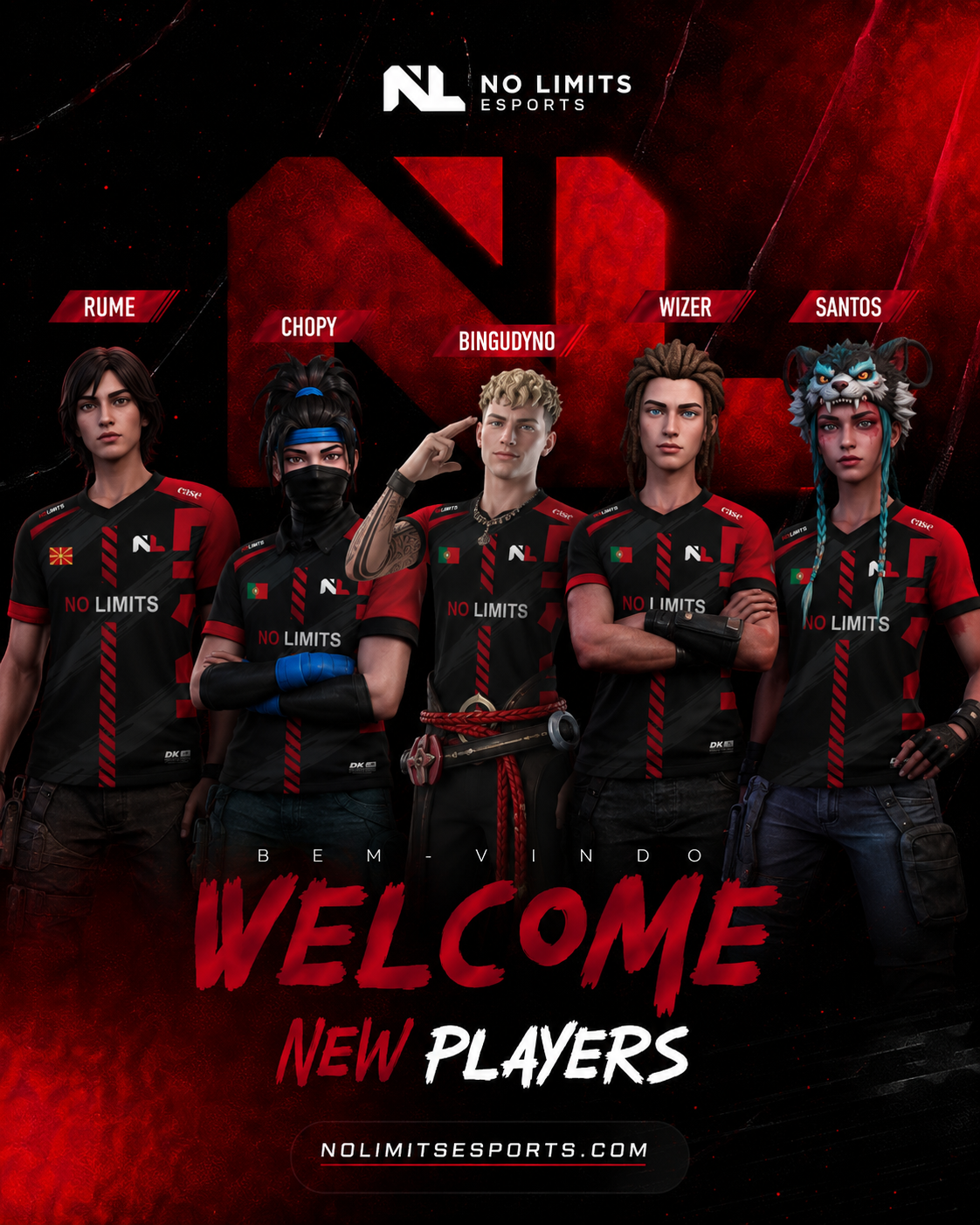 5 novos talentos juntam-se à equipa de Fortnite dos NoLimits